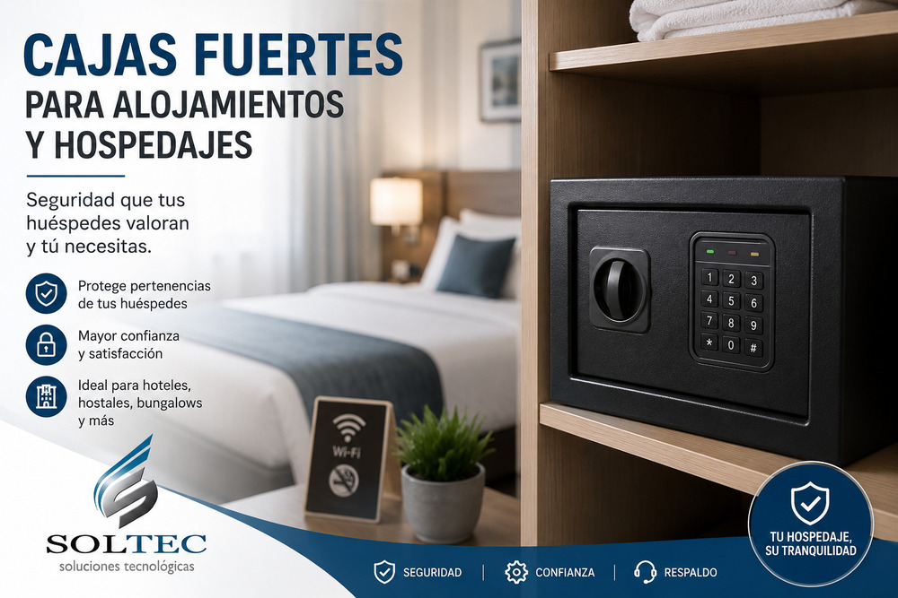 Cajas fuertes para alojamientos y Hospedajes - Seguridad y confianza para tus huéspedes