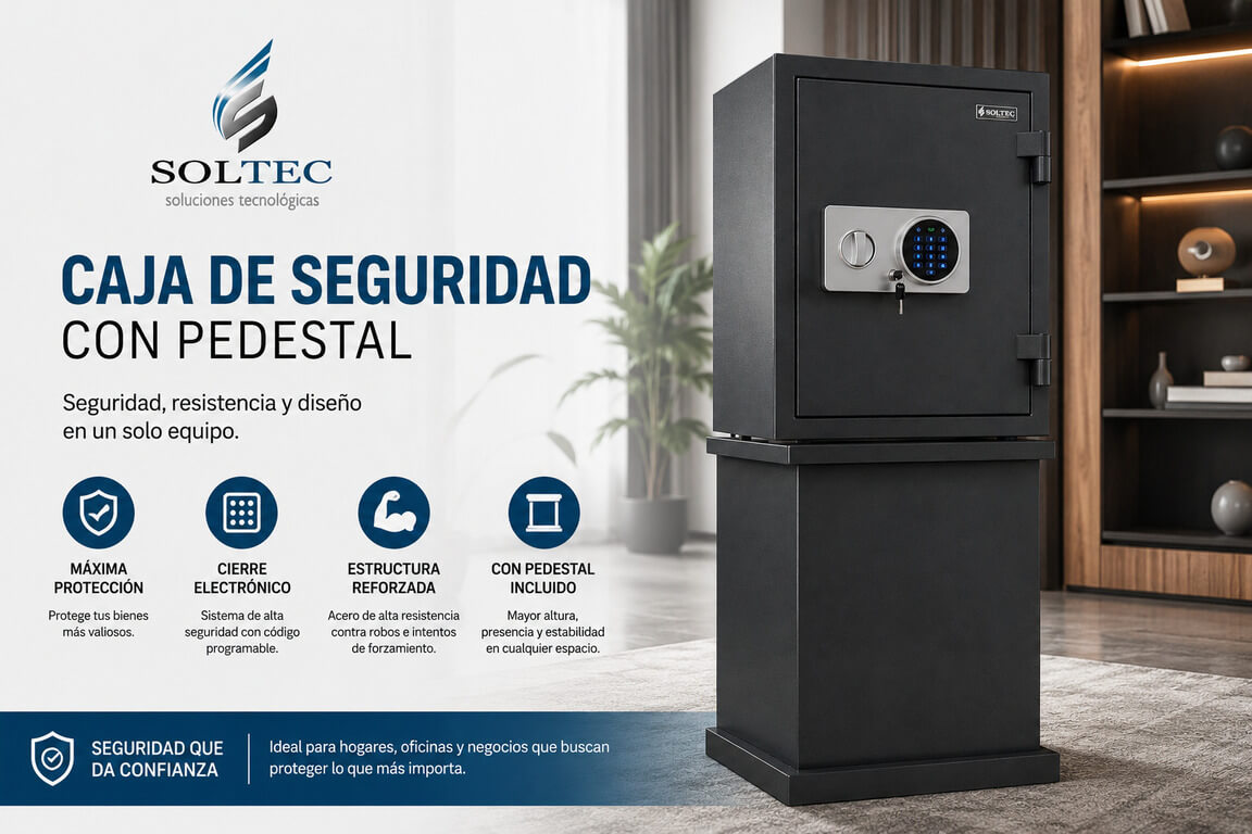 Caja de seguridad con pedestal