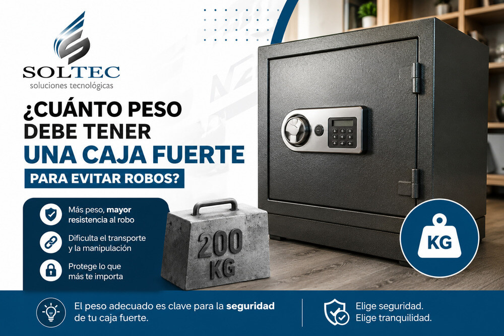 ¿Cuánto peso debe tener una caja fuerte para evitar robos?